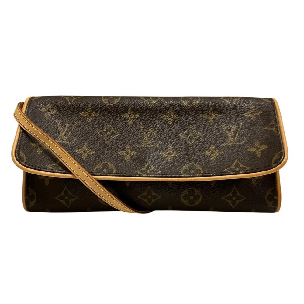LOUIS VUITTON Authentic Brown Monogram Canvas Pochette Mini Bag - Picture 1 of 9